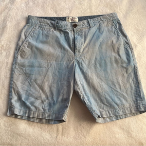 The Original Penguin Men’s blue and gray patterned‎ Plaid shorts 36